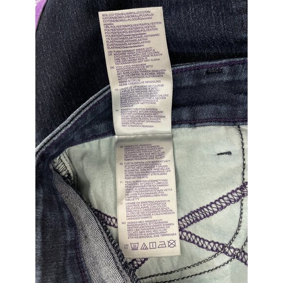 NYDJ Barbara Bootcut Jeans Size 6 Mid Rise Blue Dark Wash Stretch Denim Classic - Picture 7 of 10